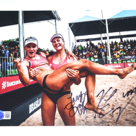 Taryn Kloth Kristen Nuss Signed 8x10 Photo Inscribed USA Beach Volleyball Autograph Beckett