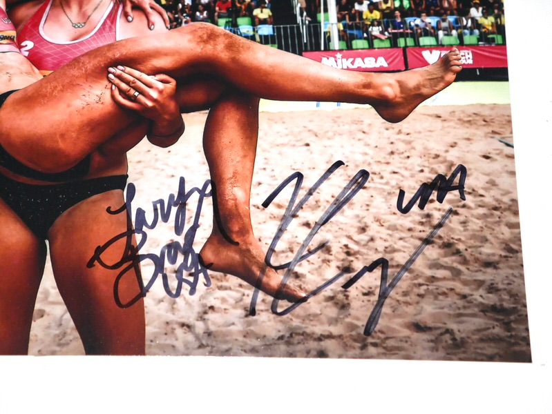 Taryn Kloth Kristen Nuss Signed 8x10 Photo Inscribed USA Beach Volleyball Autograph Beckett