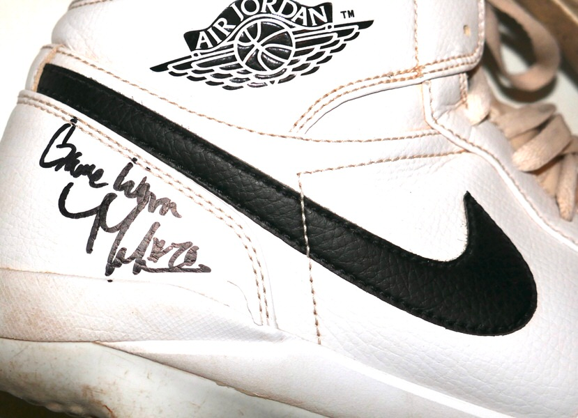 Tyler Tolve 2026 Columbus Clingstones #20 Game Worn & Signed White & Black Air Jordan Cleats