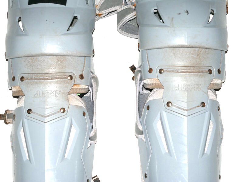 Tyler Tolve 2026 Columbus Clingstones Game Worn & Signed Gray All-Star Leg Guards