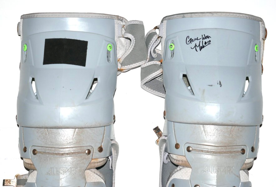 Tyler Tolve 2026 Columbus Clingstones Game Worn & Signed Gray All-Star Leg Guards