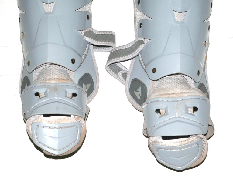 Tyler Tolve 2026 Columbus Clingstones Game Worn & Signed Gray All-Star Leg Guards
