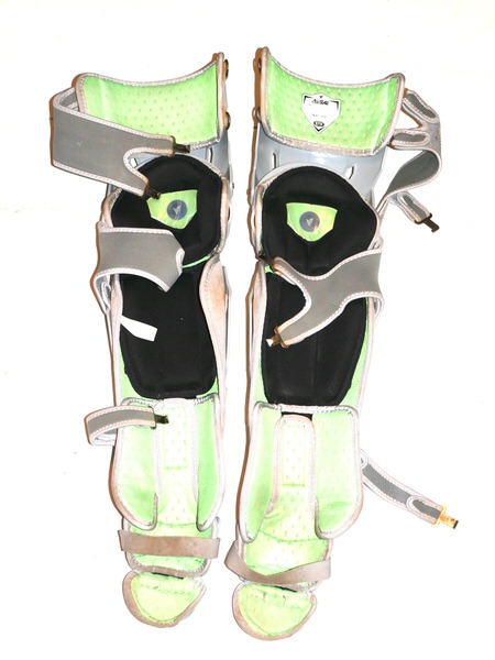 Tyler Tolve 2026 Columbus Clingstones Game Worn & Signed Gray All-Star Leg Guards