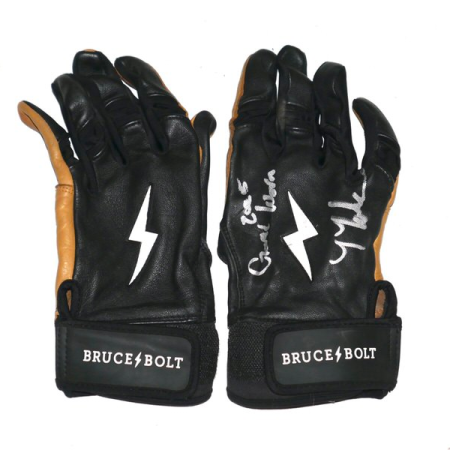 Tyler Tolve Rome Emperors Game Worn & Signed Bruce Bolt Batting Gloves