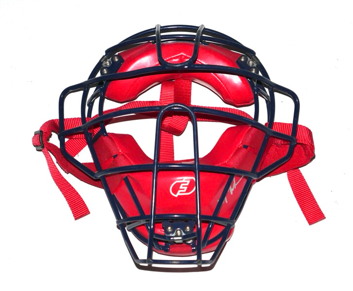 Tyler Tolve Rome Emperors Game Worn & Signed Red Force3 Catchers Mask