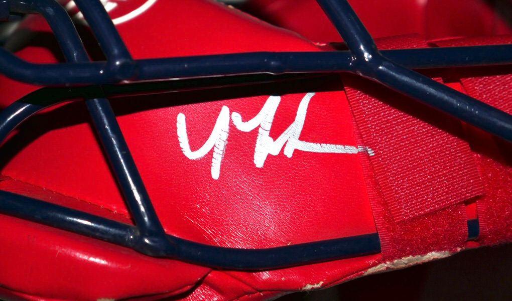 Tyler Tolve Rome Emperors Game Worn & Signed Red Force3 Catchers Mask