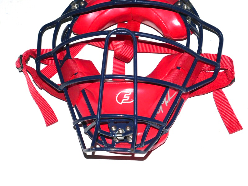 Tyler Tolve Rome Emperors Game Worn & Signed Red Force3 Catchers Mask