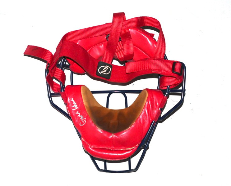Tyler Tolve Rome Emperors Game Worn & Signed Red Force3 Catchers Mask