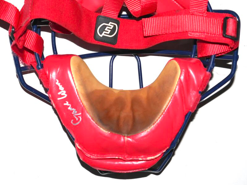 Tyler Tolve Rome Emperors Game Worn & Signed Red Force3 Catchers Mask