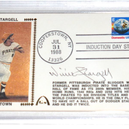 Willie Stargell Signed 1988 Cooperstown First Day Cover Cachet Envelope - PSA Graded Gem Mint 10!