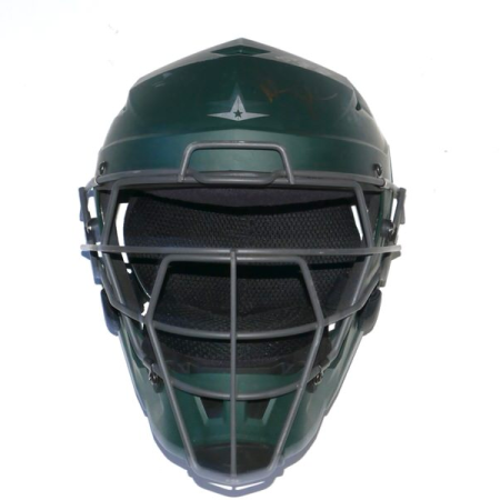 Adam Zebrowski 2026 Columbus Clingstones Game Worn & Signed Green All-Star MVP Catcher's Helmet