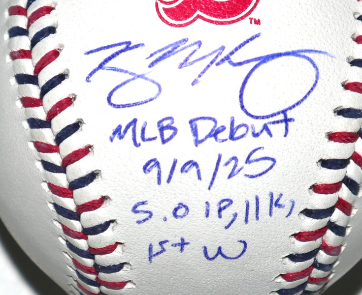 Connelly Early Signed LE OML Boston Red Sox Logo Baseball Inscribed MLB Debut 9 9 25 5.0 IP, 11K, 1st W MLB & Fanatics