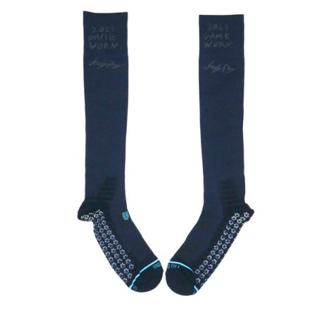 Indigo Diaz 2025 Somerset Patriots Game Worn & Signed Tall Order Socks