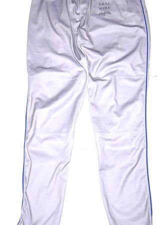 Indigo Diaz 2026 Amarillo Sod Poodles Game Worn & Signed Gray & Blue Evoshield Pants