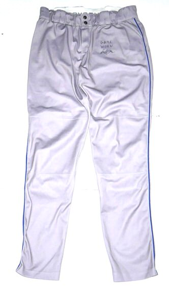 Indigo Diaz 2026 Amarillo Sod Poodles Game Worn & Signed Gray & Blue Evoshield Pants