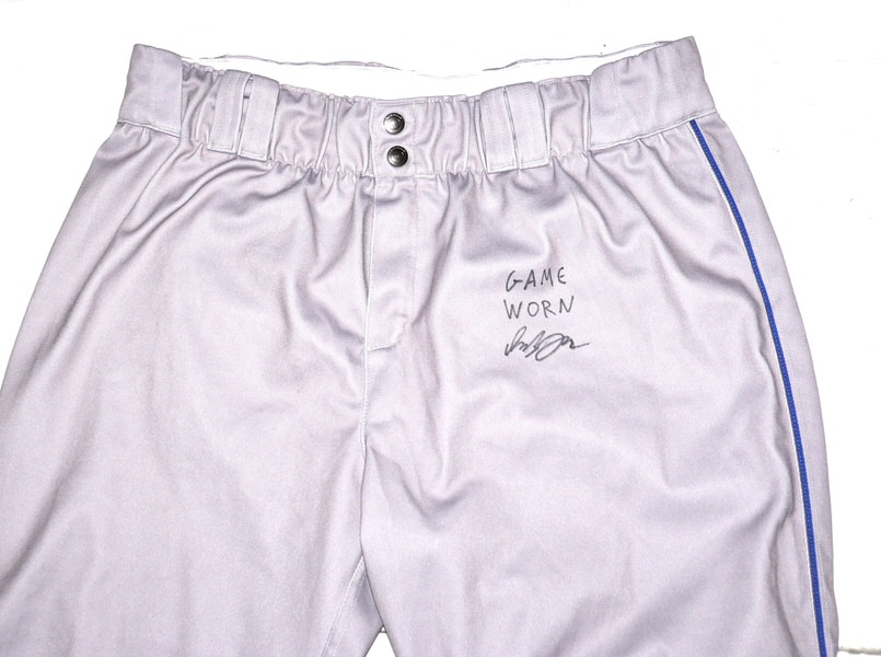 Indigo Diaz 2026 Amarillo Sod Poodles Game Worn & Signed Gray & Blue Evoshield Pants