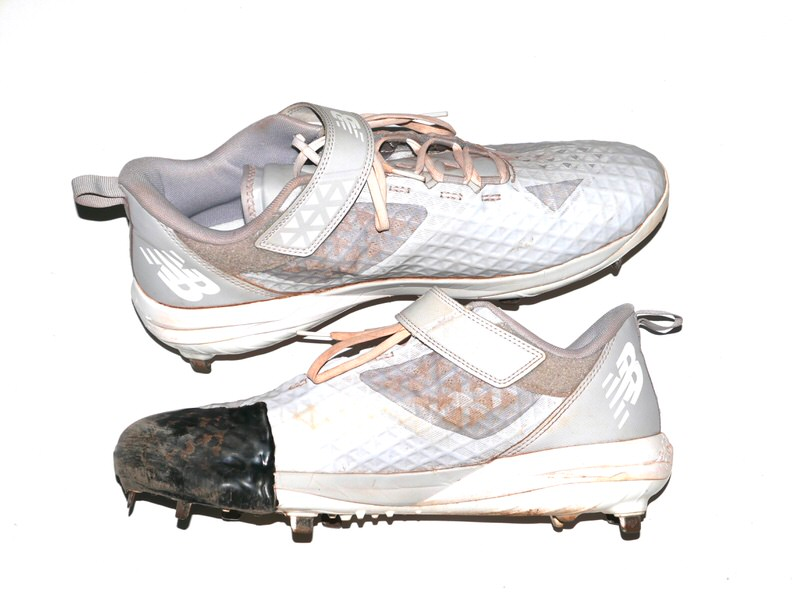 Indigo Diaz 2026 Amarillo Sod Poodles Game Worn & Signed Grey & White New Balance FuelCell Cleats