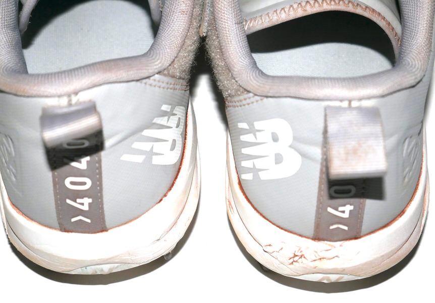 Indigo Diaz 2026 Amarillo Sod Poodles Game Worn & Signed Grey & White New Balance FuelCell Cleats