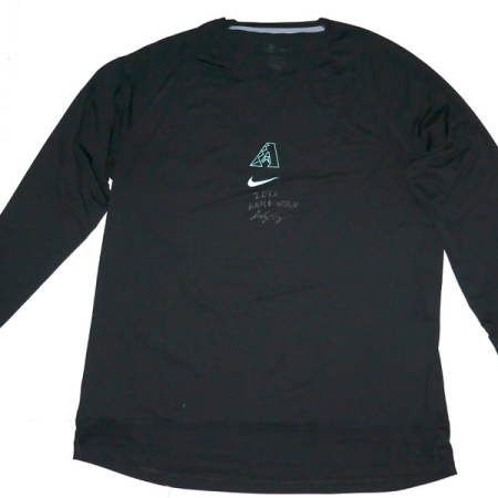 Indigo Diaz 2026 Game Worn & Signed Official Arizona Diamondbacks Long Sleeve Nike Dri-Fit XXL Shirt