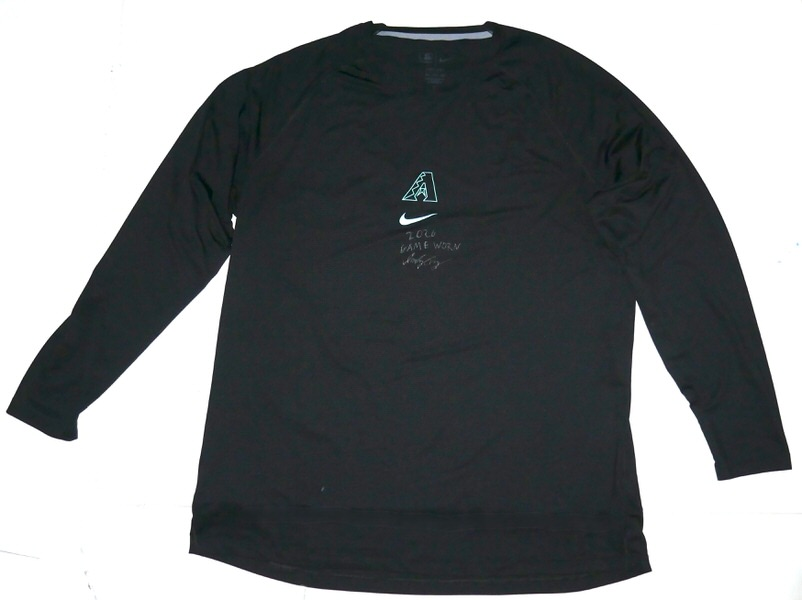 Indigo Diaz 2026 Game Worn & Signed Official Arizona Diamondbacks Long Sleeve Nike Dri-Fit XXL Shirt