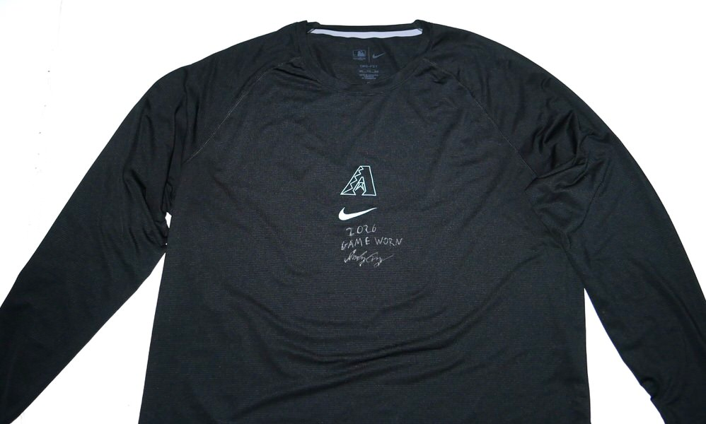 Indigo Diaz 2026 Game Worn & Signed Official Arizona Diamondbacks Long Sleeve Nike Dri-Fit XXL Shirt
