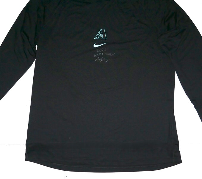 Indigo Diaz 2026 Game Worn & Signed Official Arizona Diamondbacks Long Sleeve Nike Dri-Fit XXL Shirt