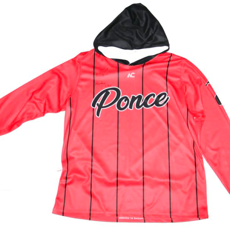 Rusber Estrada Practice Worn & Signed Official Leones de Ponce Hooded Pullover