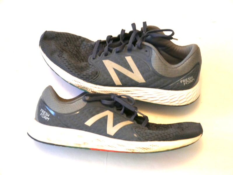 Rusber Estrada Rome Braves Training Worn & Signed Grey & Silver New Balance Fresh Foam Shoes