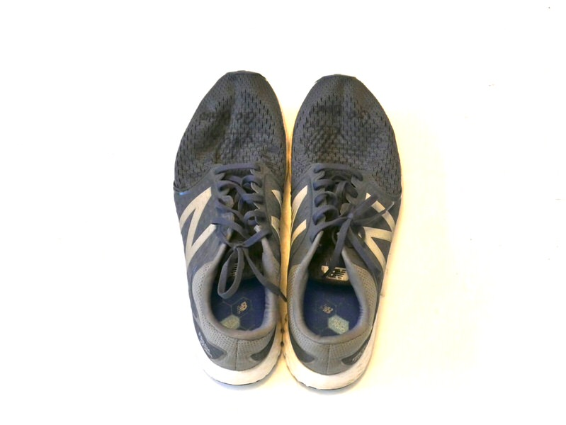 Rusber Estrada Rome Braves Training Worn & Signed Grey & Silver New Balance Fresh Foam Shoes