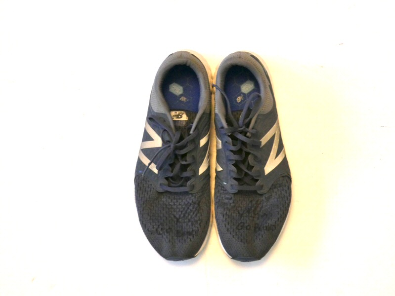 Rusber Estrada Rome Braves Training Worn & Signed Grey & Silver New Balance Fresh Foam Shoes