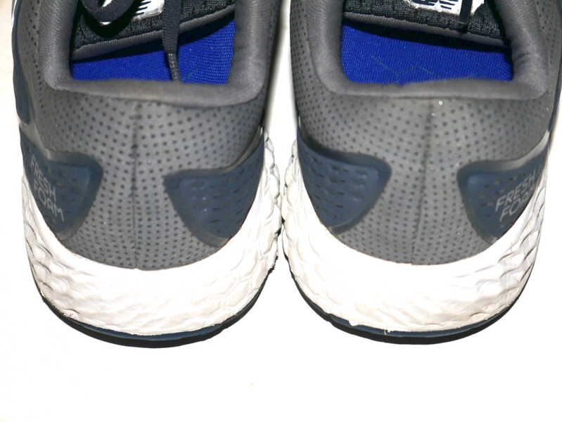Rusber Estrada Rome Braves Training Worn & Signed Grey & Silver New Balance Fresh Foam Shoes