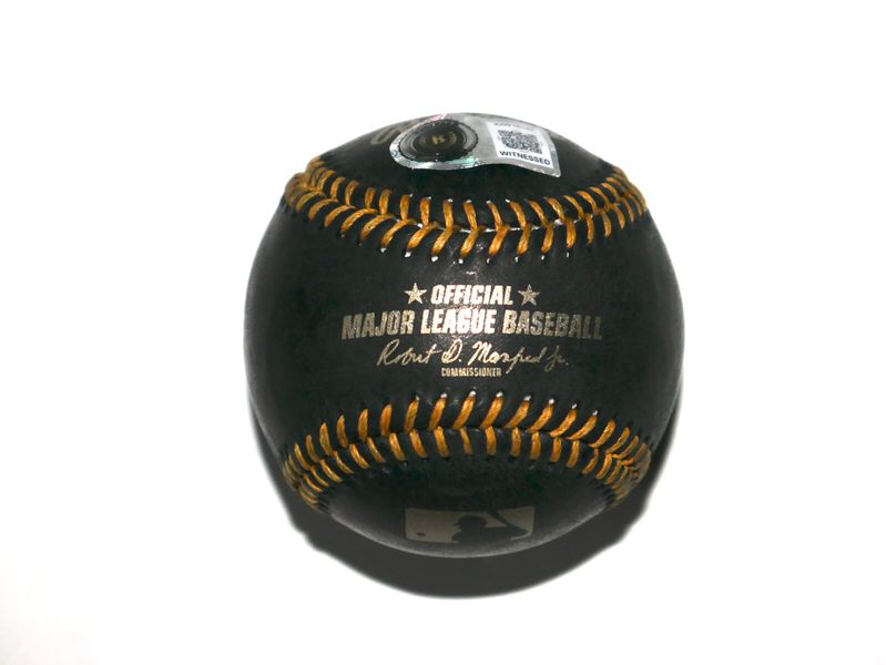 Sebastian Walcott Texas Rangers Signed Rawlings Official Black Leather Major League Baseball - Beckett Witnessed