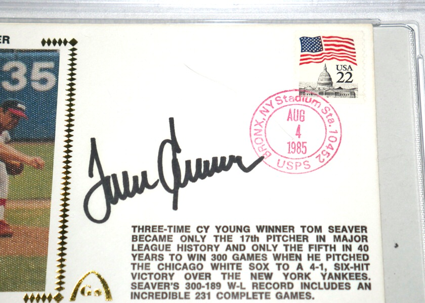 Tom Seaver Chicago White Sox Signed 1985 300 Victories First Day Cover Cachet Envelope - PSA Graded Gem Mint 10!!!