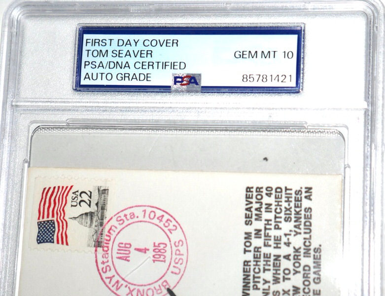 Tom Seaver Chicago White Sox Signed 1985 300 Victories First Day Cover Cachet Envelope - PSA Graded Gem Mint 10!!!