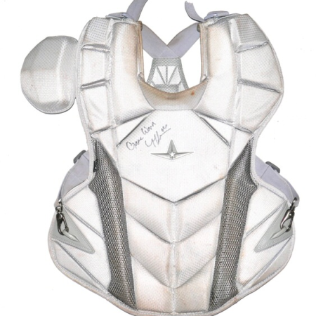 Tyler Tolve 2026 Columbus Clingstones Game Worn & Signed Grey All-Star MVP Pro Chest Protector
