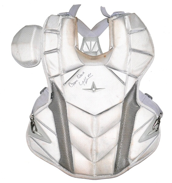 Tyler Tolve 2026 Columbus Clingstones Game Worn & Signed Grey All-Star MVP Pro Chest Protector