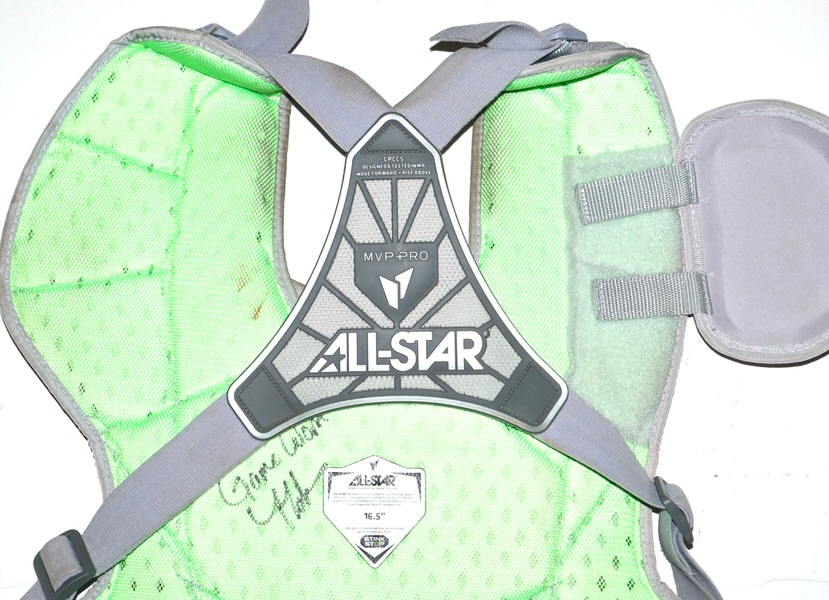 Tyler Tolve 2026 Columbus Clingstones Game Worn & Signed Grey All-Star MVP Pro Chest Protector