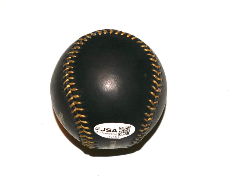 Vladimir Guerrero Sr. Los Angeles Angels Signed Rawlings OML Black Leather Baseball | JSA Authenticated
