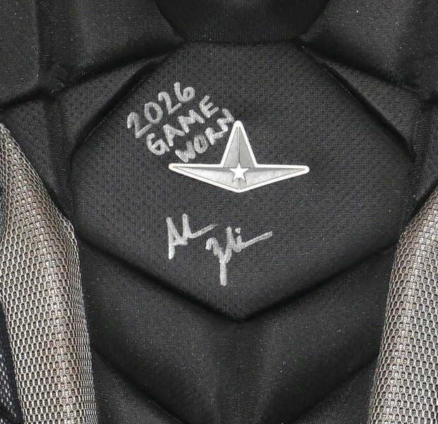 Adam Zebrowski 2026 Gwinnett Stripers Game Worn & Signed Black & Grey All-Star MVP Pro Chest Protector