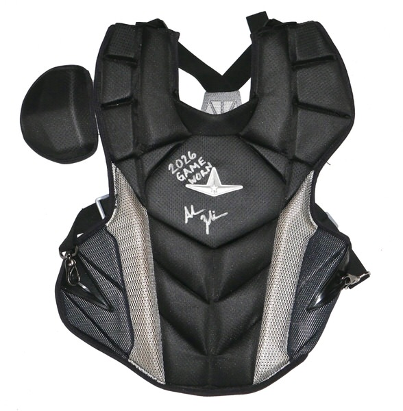 Adam Zebrowski 2026 Gwinnett Stripers Game Worn & Signed Black & Grey All-Star MVP Pro Chest Protector