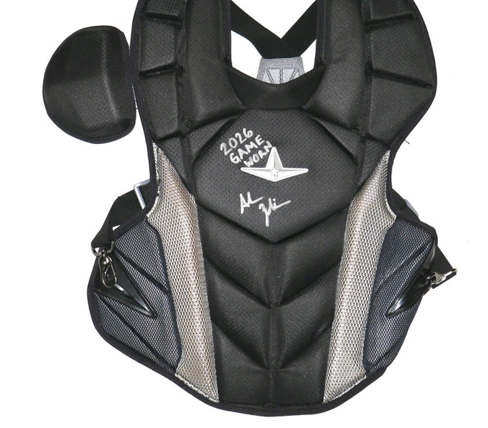 Adam Zebrowski 2026 Gwinnett Stripers Game Worn & Signed Black & Grey All-Star MVP Pro Chest Protector