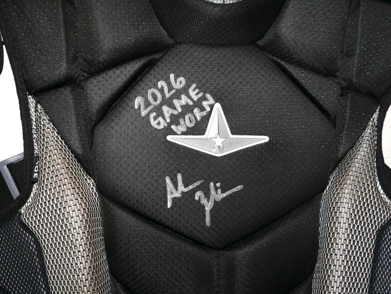 Adam Zebrowski 2026 Gwinnett Stripers Game Worn & Signed Black & Grey All-Star MVP Pro Chest Protector