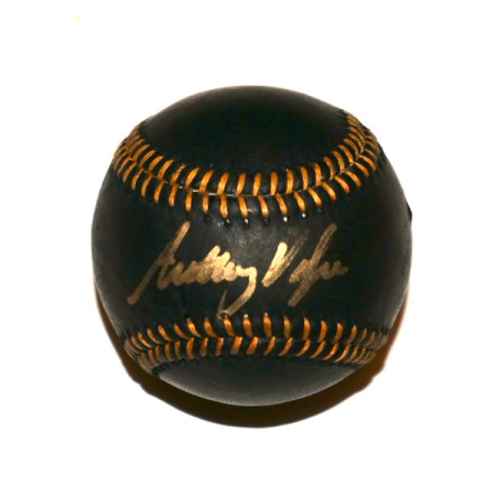 Anthony Volpe Signed Yankees Black Leather Baseball Fanatics Certified Gold Ink