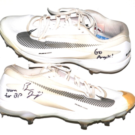 Ben Joyce 2026 Los Angeles Angels #44 Batting Practice Worn & Signed Nike Diamond Standout Baseball Cleats