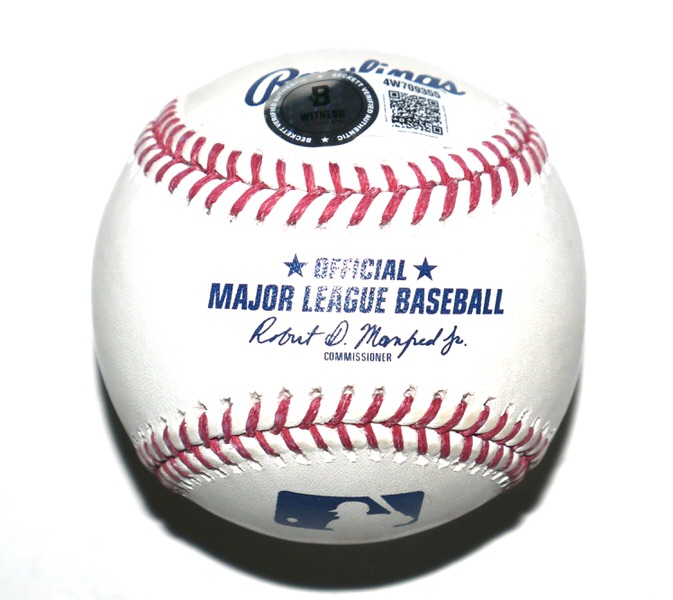 Cristian Javier Houston Astros Signed OML Baseball with “2022 WS Game 4 No Hitter” Inscription – Beckett Witnessed