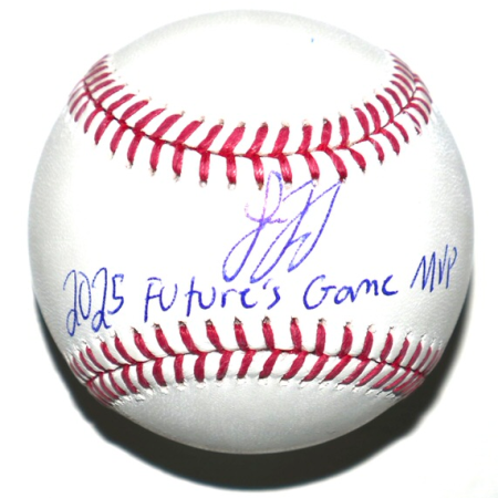 Josue De Paula Los Angeles Dodgers Signed Rawlings OML Baseball with 2025 Future's Game MVP Inscription - #1 Prospect - Beckett Witnessed