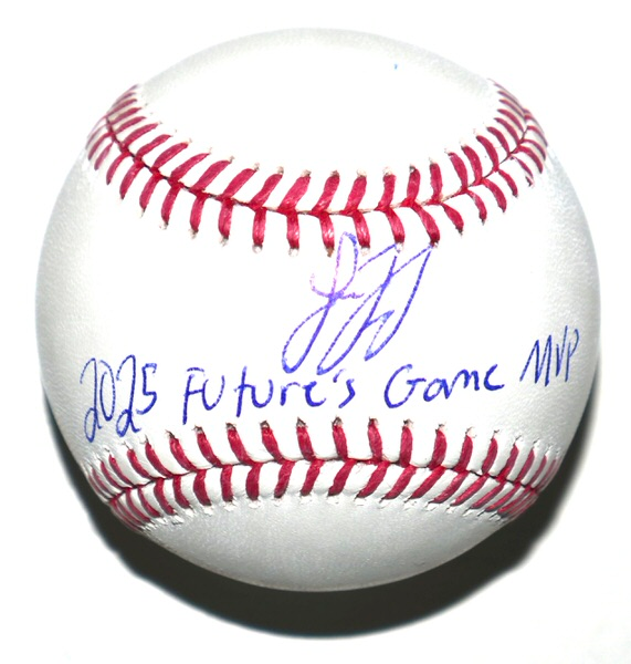 Josue De Paula Los Angeles Dodgers Signed Rawlings OML Baseball with 2025 Future's Game MVP Inscription - #1 Prospect - Beckett Witnessed