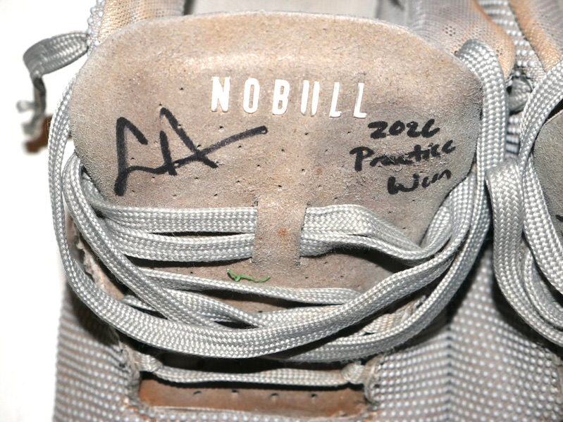 Logan Davidson 2026 Tampa Bay Rays Practice Worn & Signed Grey NOBULL Shoes