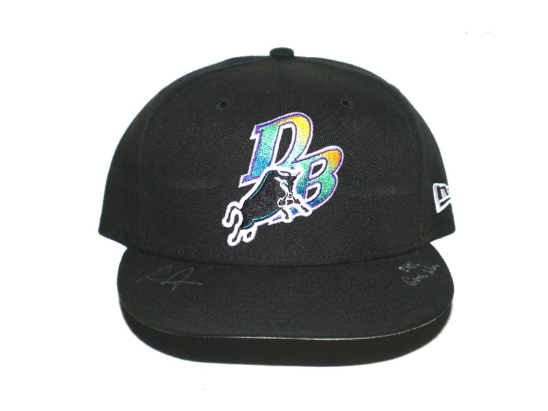 Logan Davidson Game Worn & Signed Official Durham Bulls New Era Rays Theme Night 59FIFTY Fitted Hat