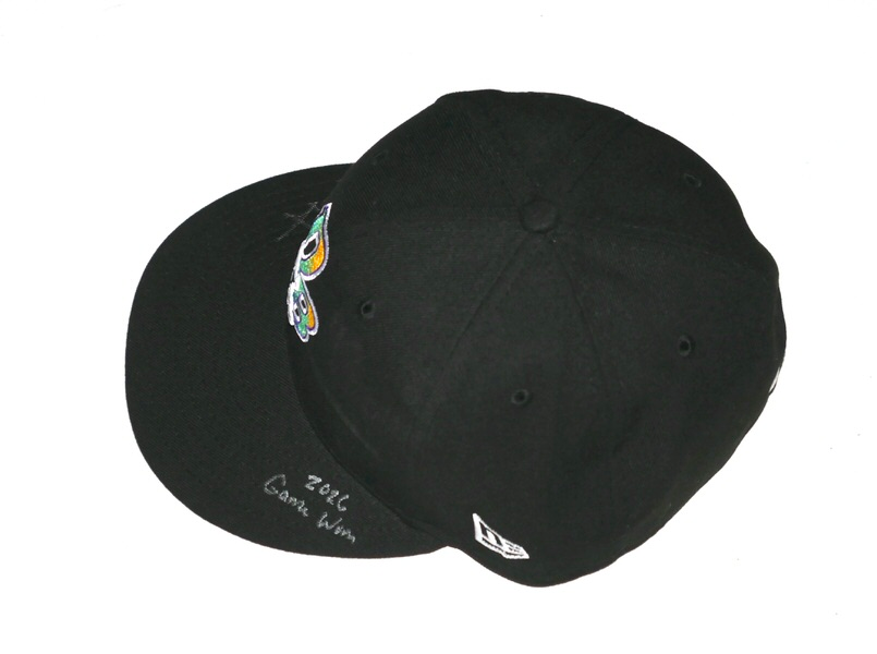 Logan Davidson Game Worn & Signed Official Durham Bulls New Era Rays Theme Night 59FIFTY Fitted Hat